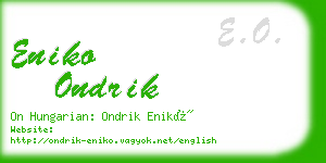 eniko ondrik business card